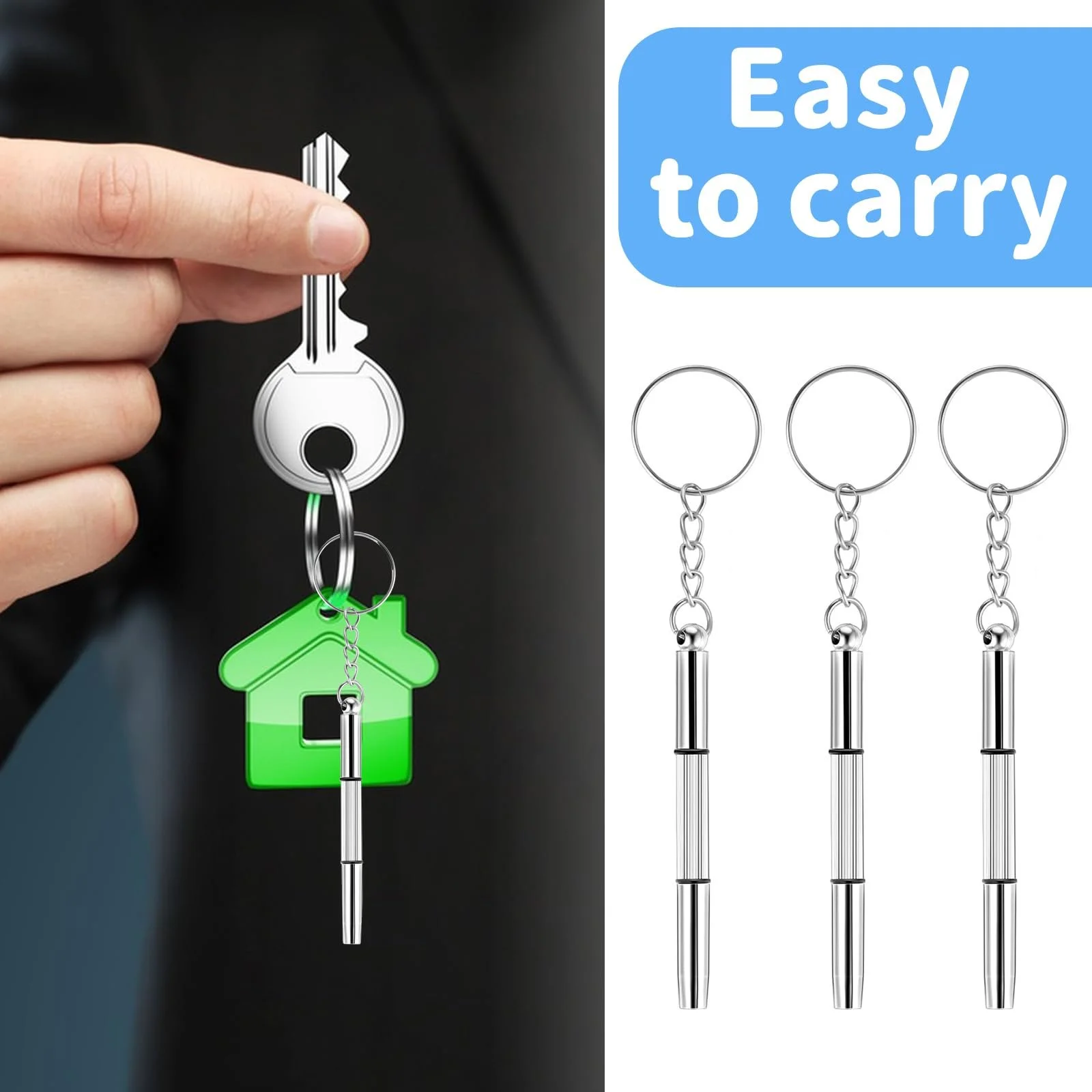 Набір викруток 3 в 1 з нержавіючої сталі 3 предмети Срібний, фото №7