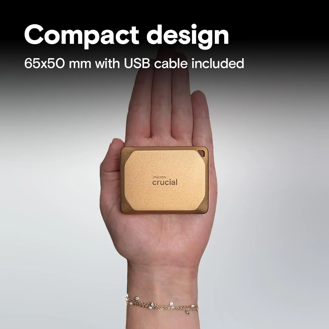 Зовнішній SSD накопичувач Crucial X10 Pro 4TB 2100/2000 MB/s IP55 USB-C 3.2 Gold (CT4000X10PROSSD9D02), фото №7