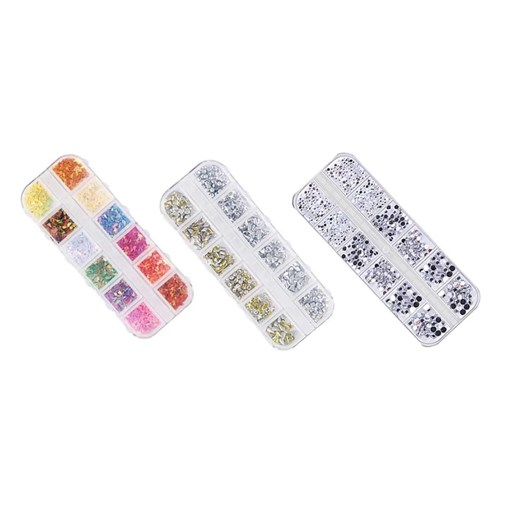 Заклепки зі стразами Кольорові блискітки Аксесуари для нігтів, фото №1