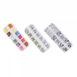 Стразы-заклёпки Разноцветные блестки Аксессуары для ногтей Металлические заклёпки для ногтей 3D украшения для ногтей - Фото 1