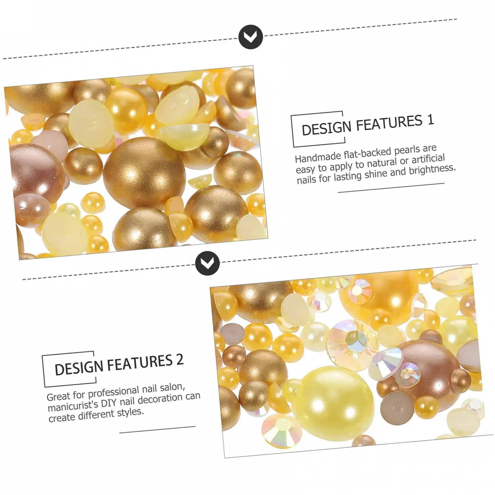 Напівкруглі перлини та стрази STOBOK,, фото №4