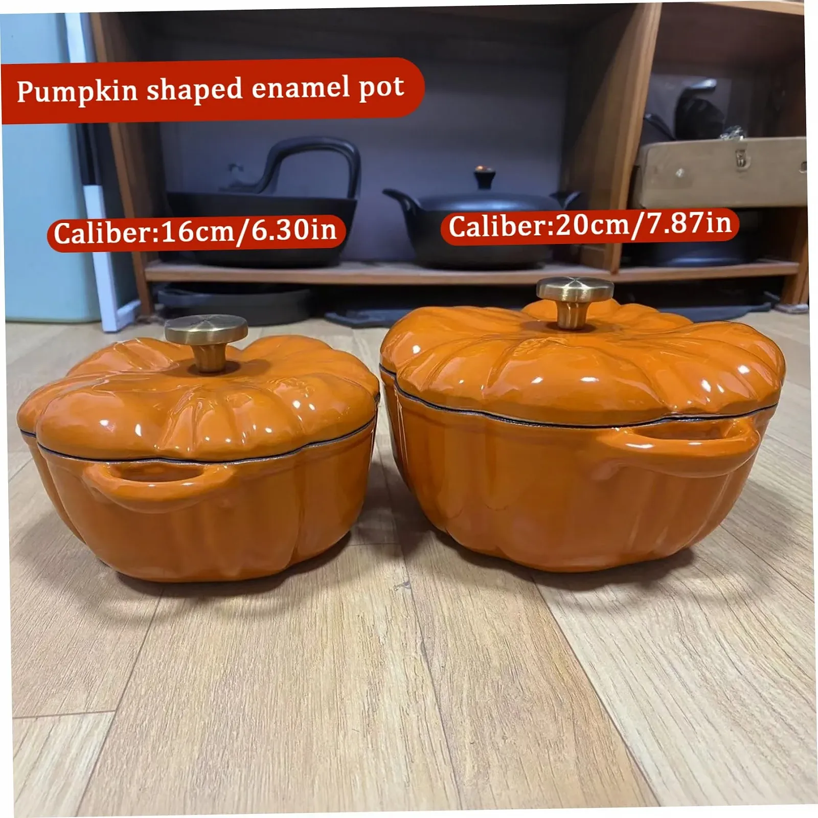 Каструля-гарбуз з кришкою Enamel, 1.5 л, фото №7 Каструля-гарбуз з кришкою Enamel, 1.5 л, фото №7