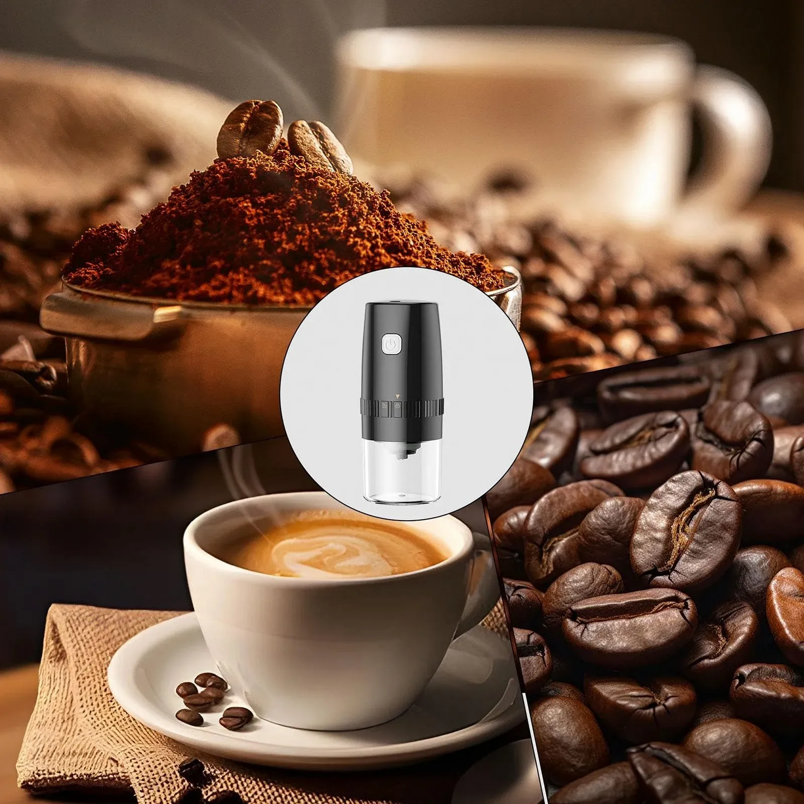 Мельница для кофейных зерен электрическая портативная для эспрессо с регулировкой помола., фото №4 Мельница для кофейных зерен электрическая портативная для эспрессо с регулировкой помола., фото №4