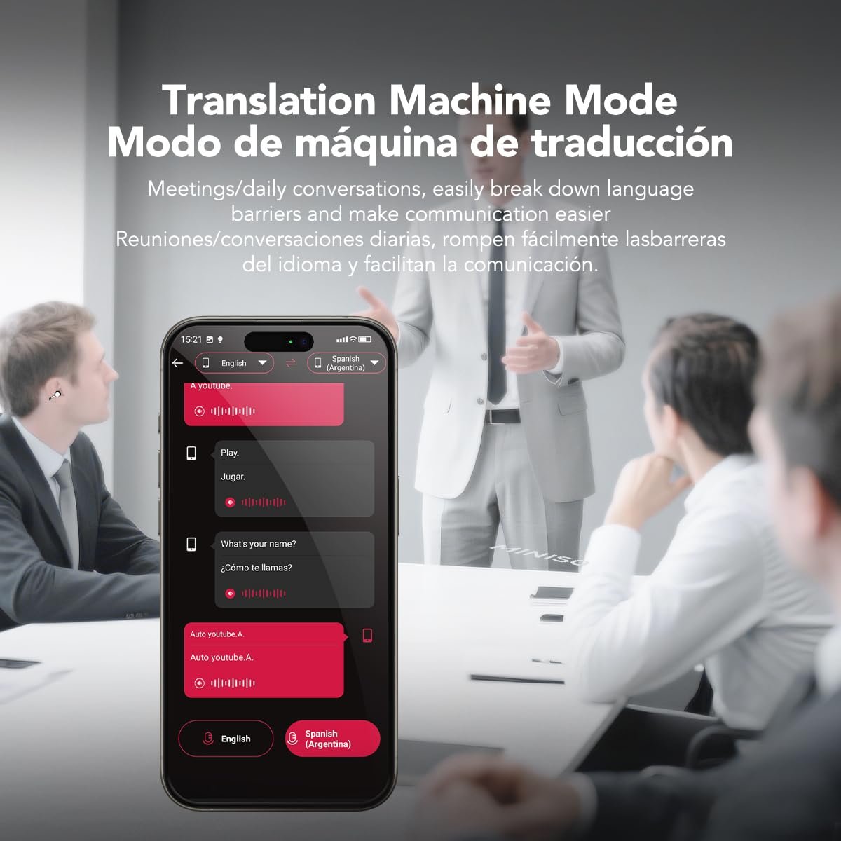 Наушники для перевода MINISO MS201 OWS Open Ear AI Беспроводные Bluetooth, фото №3