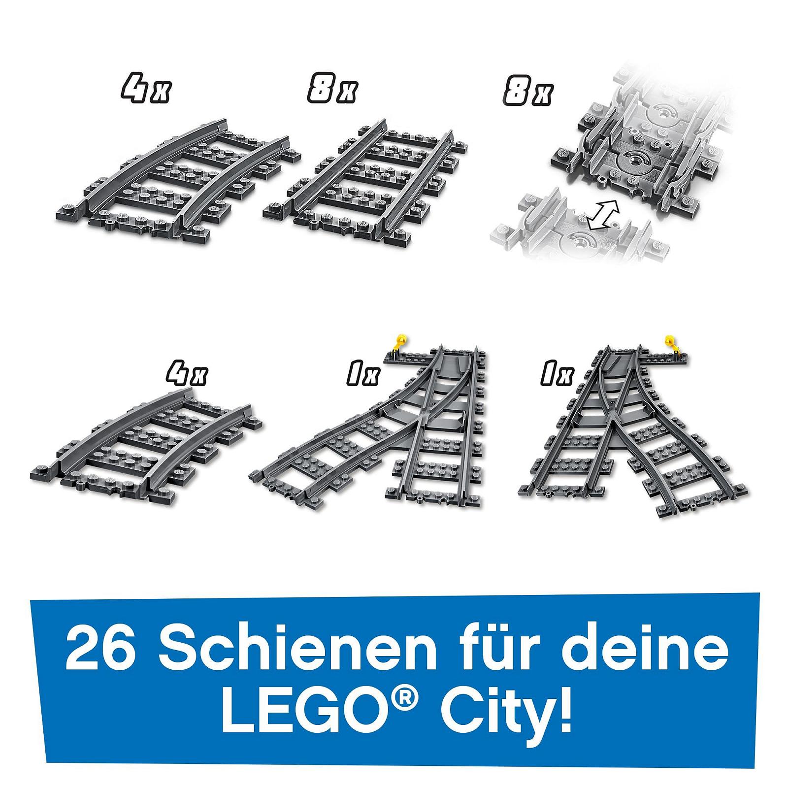 Lego City Комбінація рейок і стрілок 60205 + 60238, фото №4 Lego City Комбінація рейок і стрілок 60205 + 60238, фото №4