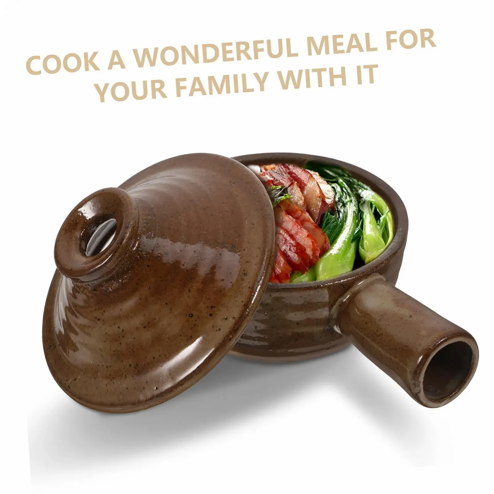 Кастрюля-сотейник LIFKOME с крышкой термостойкая легкая бесшовная с антипригарным покрытием, фото №8