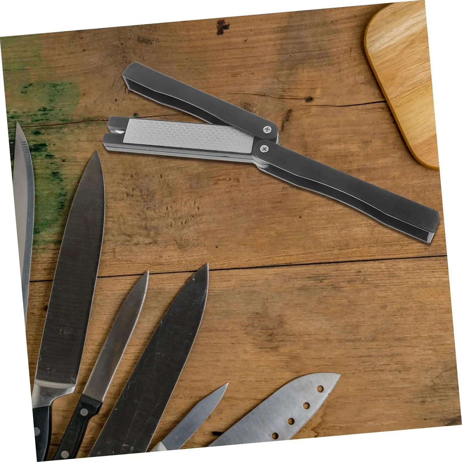 Точилка для ножів та ножиць Lurrose двостороння портативна, фото №8