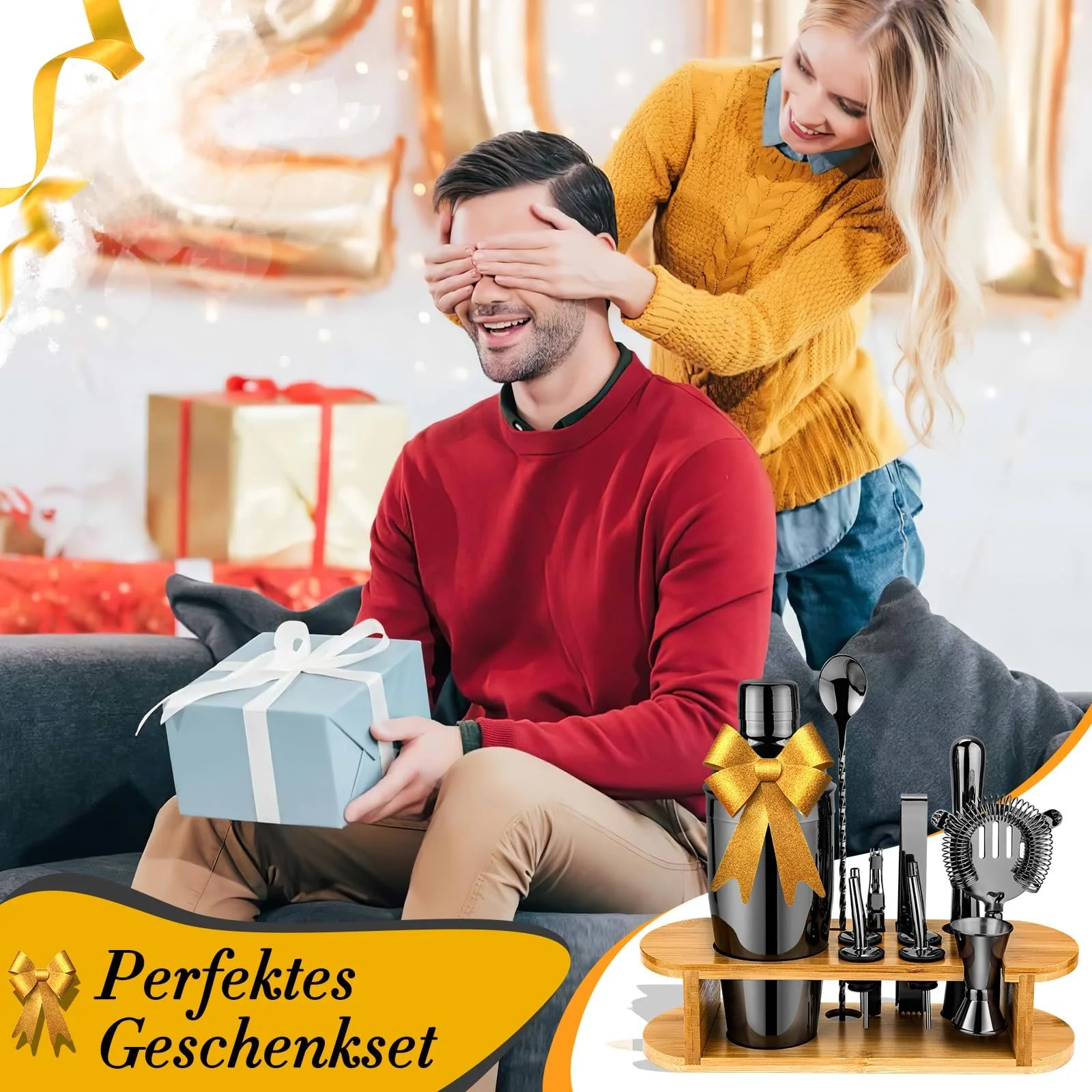 Набор для коктейлей с подставкой, 12 предметов, фото №7 Набор для коктейлей с подставкой, 12 предметов, фото №7