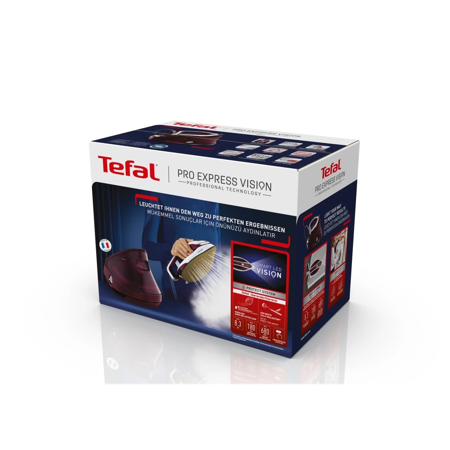 Паровая гладильная станция Tefal Pro Express Vision GV9810 8.3 бар 180 г/мин 680 г/мин Темно-красный/белый, фото №10