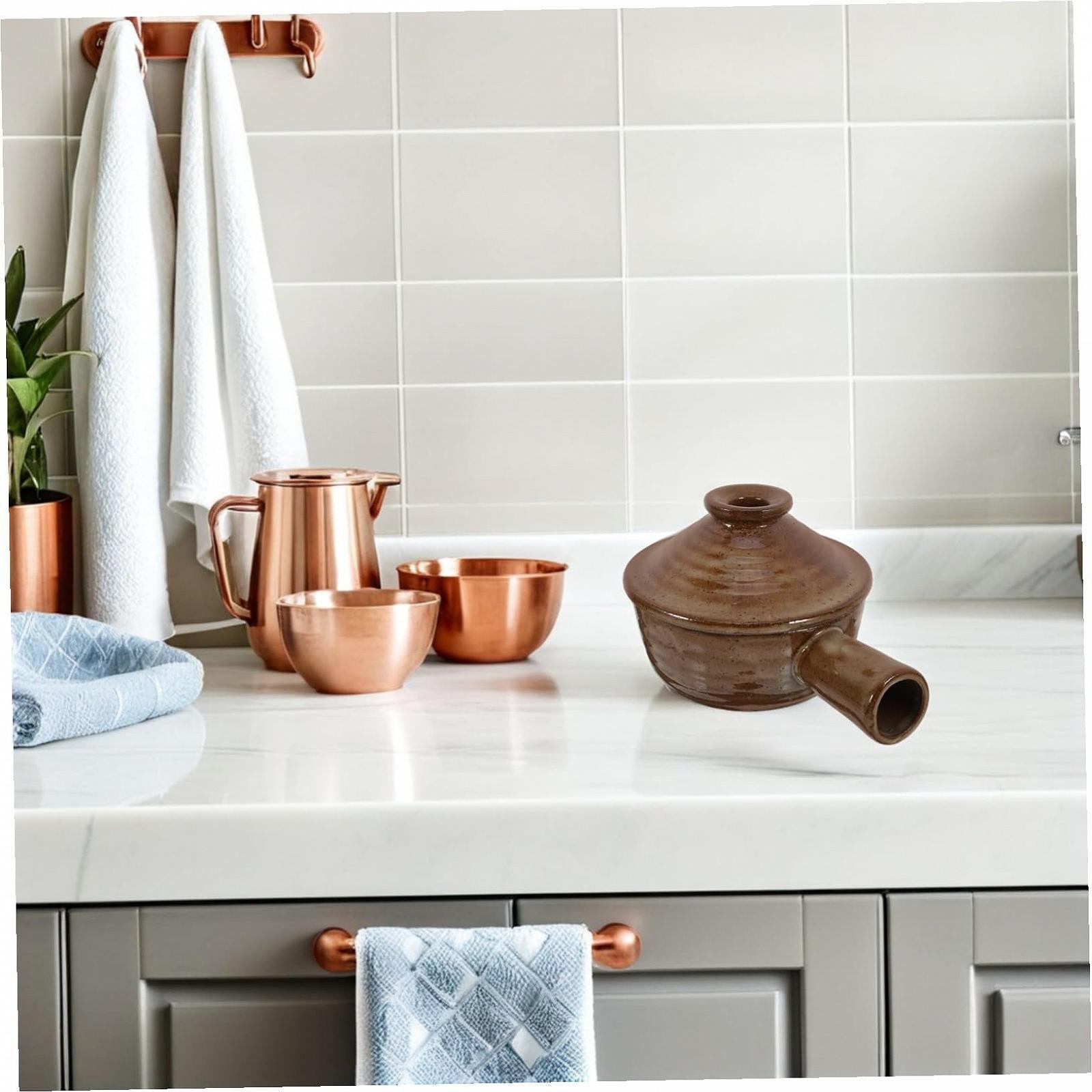 Набір ковшів керамічних VALICLUD 2 шт. з кришками для мікрохвильової печі, фото №6