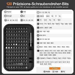 Набір інструментів мікромеханіка SOONAN 150 в 1 міні набір викруток Torx для iPhone, ноутбука, іграшок, годинників, камер, окулярів synthetic.ua - Фото 1