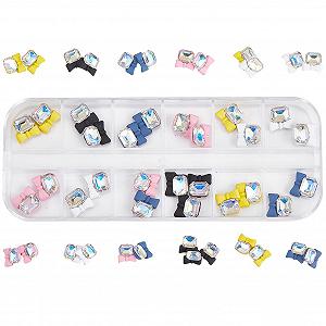 Стрази для нігтів NICENEEDED, 25 шт, 3D у формі бантиків для жінок і дівчат - Фото 1