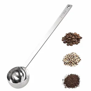 Ложка для кофе длинная Doosu, 18/8 нержавеющая сталь, мерная ложка с длинной ручкой 25 см, металлическая столовая ложка (30 мл) - Фото 1