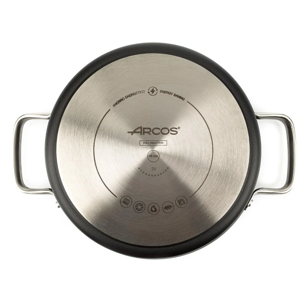 Каструля Arcos Samoa 24 см 4.3 л кований алюміній чорна, фото №3 Каструля Arcos Samoa 24 см 4.3 л кований алюміній чорна, фото №3