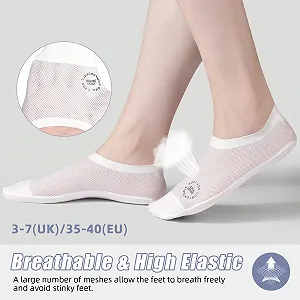 Женские носки Типа No Show Без бренда Сетка, очень дышащие, ледяной шелк, большие synthetic.ua - Фото 1