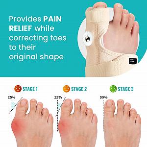 Корректор большого пальца стопы Promifun, регулируемый, бежевый, 1 пара synthetic.ua - Фото 1