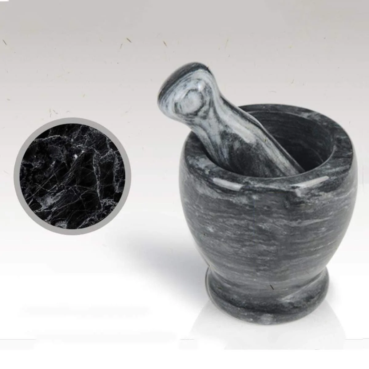 Ступка Мармурова Міцна Подрібнювач Спецій для Пасти, фото №2