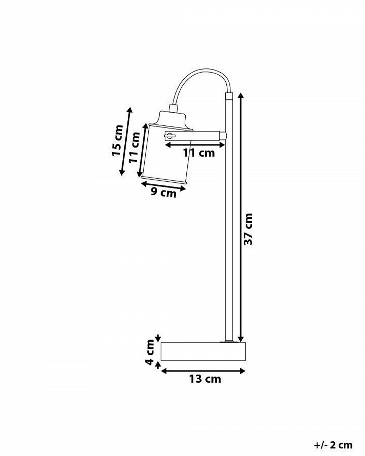 Настільна лампа Mundaka Industrial Curved Lampshade Метал/Бетон Чорна, фото №3