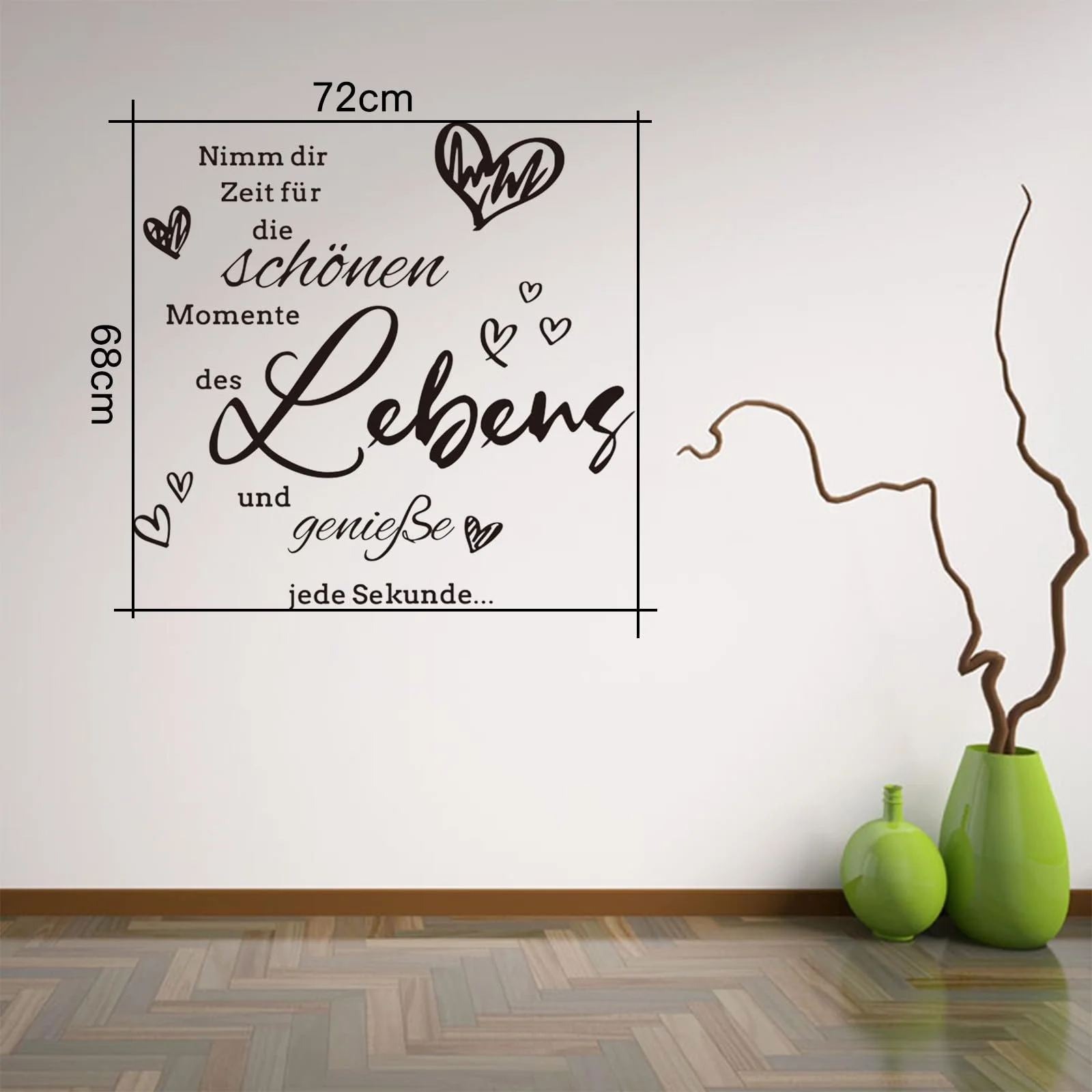 Наклейка на стіну Take Time for the Beautiful Moments 72 x 68 см Black, фото №2 Наклейка на стіну Take Time for the Beautiful Moments 72 x 68 см Black, фото №2