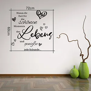 Наклейка на стіну Take Time for the Beautiful Moments 72 x 68 см Black synthetic.ua - Фото 1