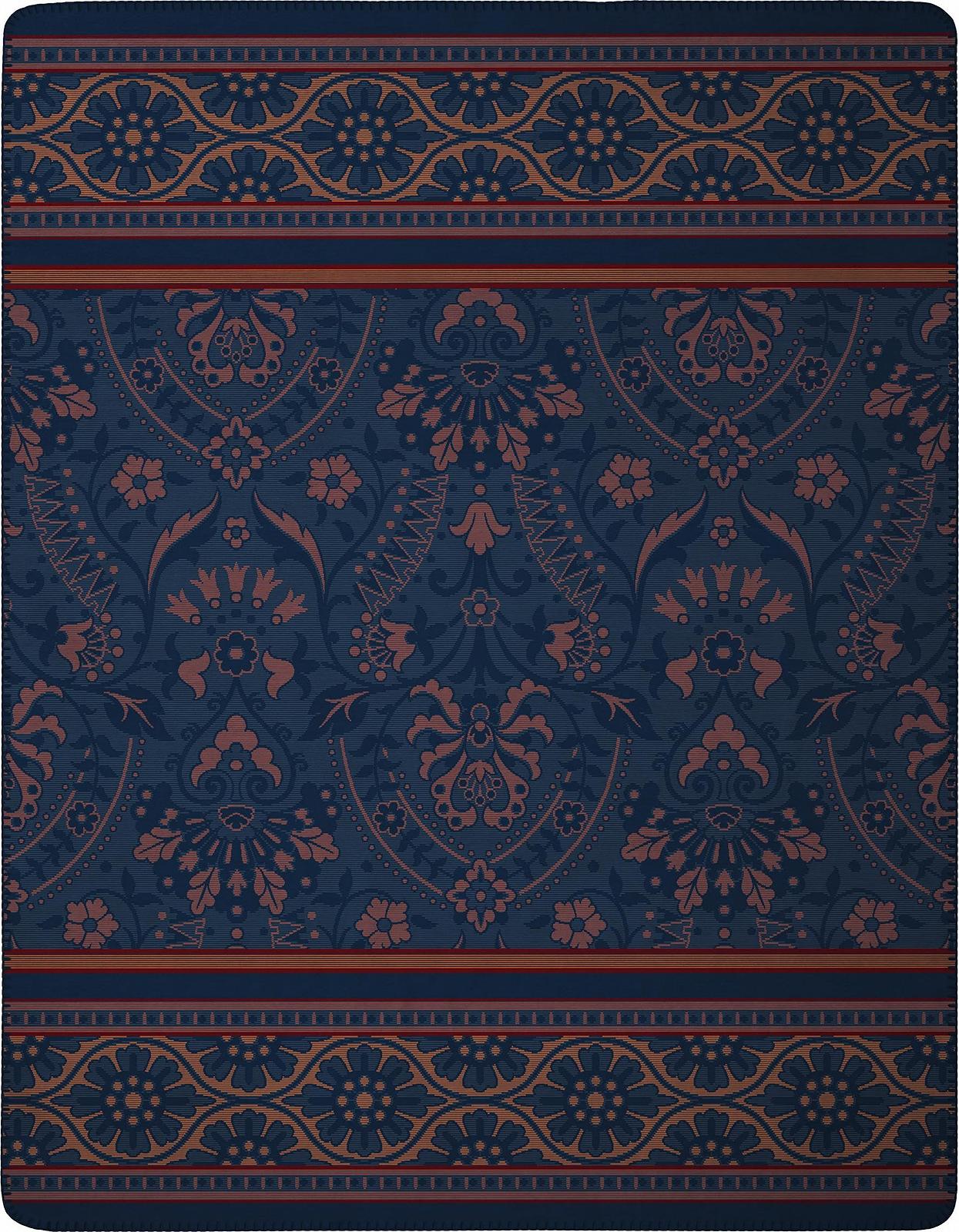 Покривало Biederlack Persian Garden 150 x 200 см темно-синій/помаранчевий, фото №2