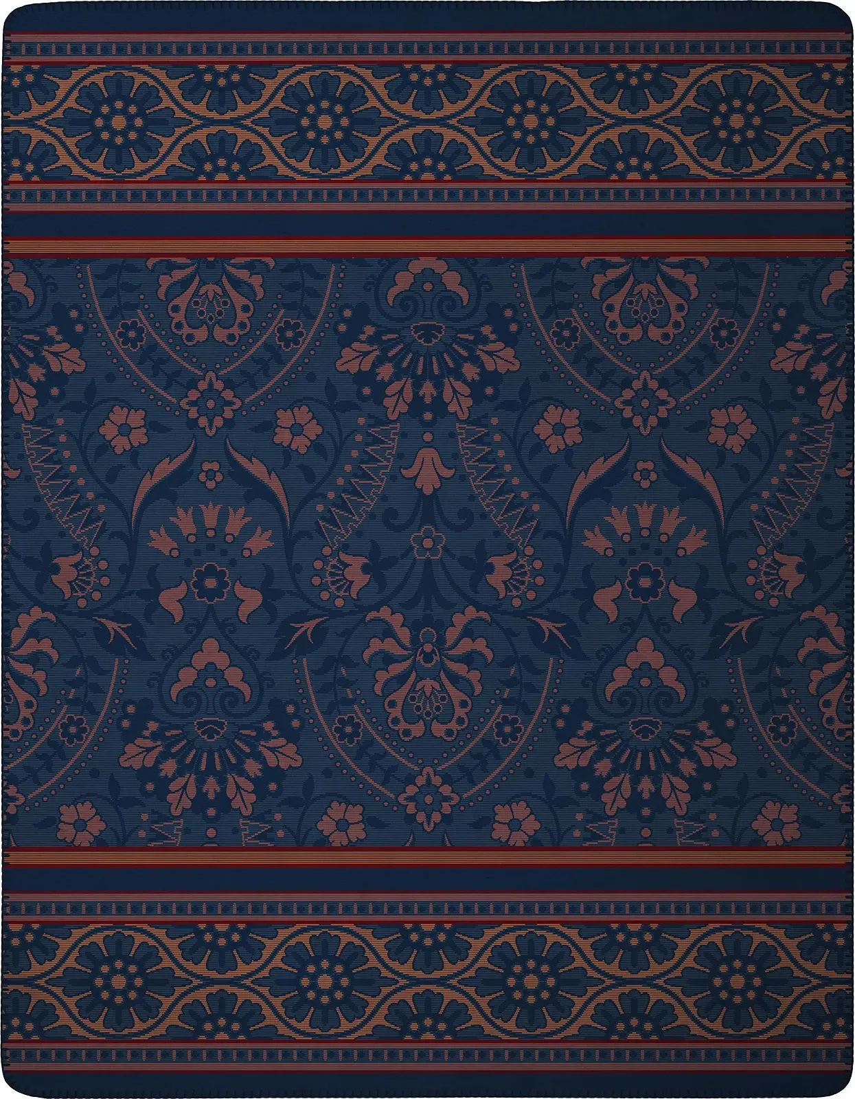 Покрывало Biederlack Persian Garden 150 x 200 см темно-синий/оранжевый, фото №2