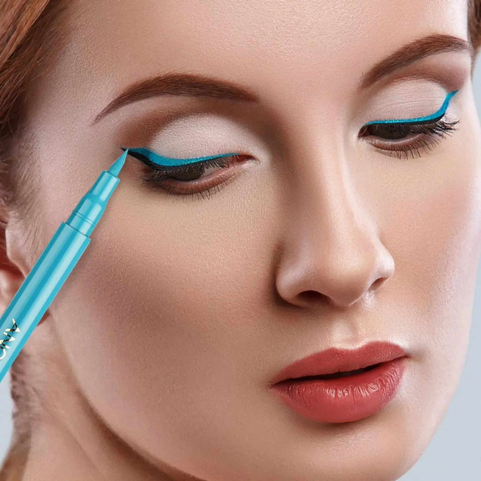 Підводка Рідка 12 Colours Liquid Eyeliner Set, кольорова, водостійка, фото №3