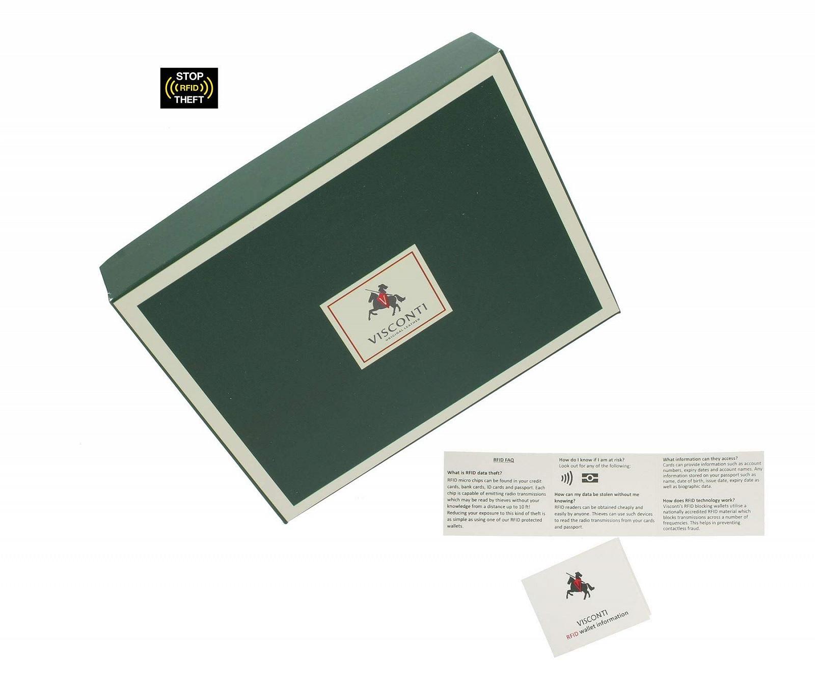 Кошелек Visconti Heritage Camden на молнии из кожи, RFID и Tap and Go HT14, шоколадный, стандартный размер, двойного сложения, фото №7