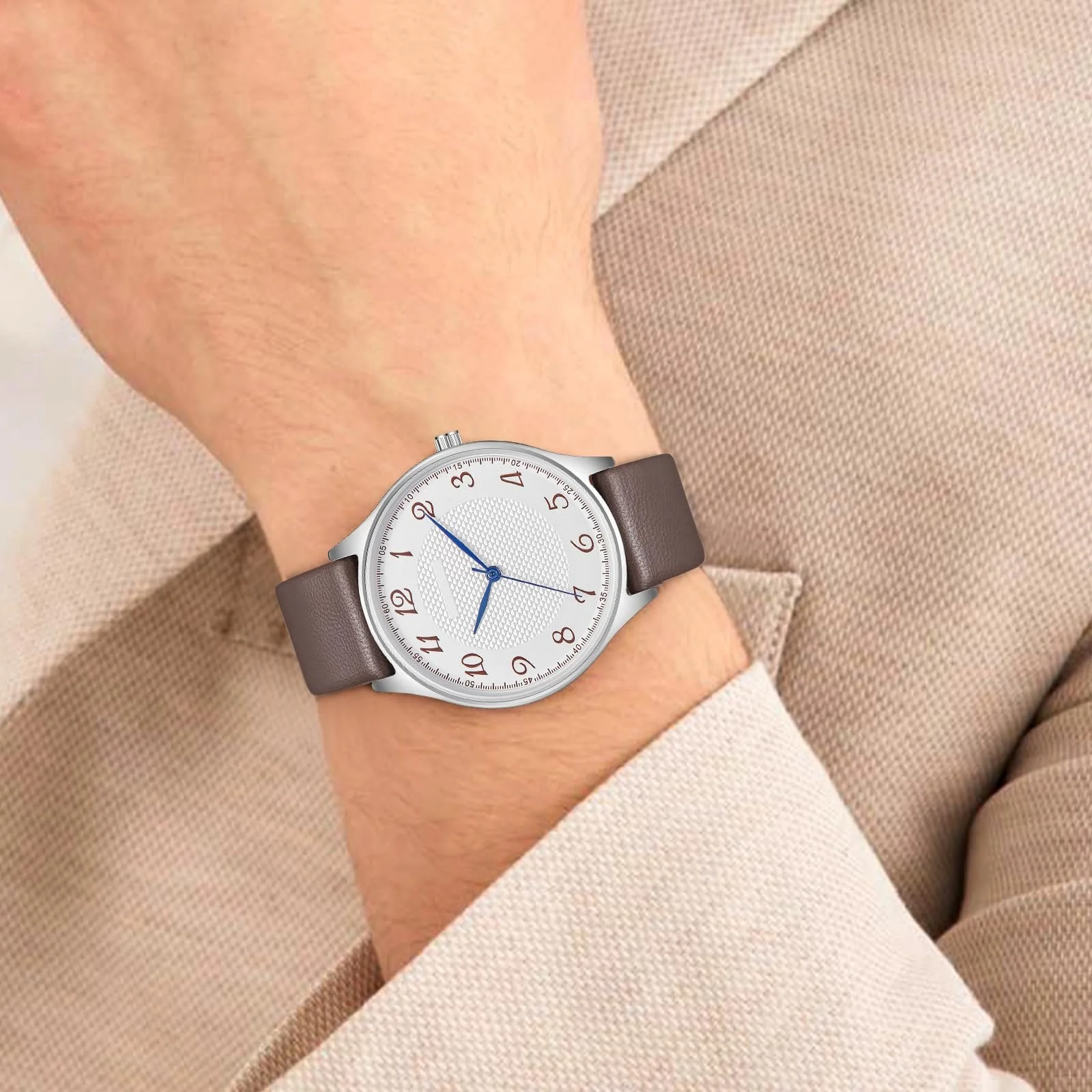 Мужские часы CIVO Классический A-3 Коричневый ремешок, фото №5 Мужские часы CIVO Классический A-3 Коричневый ремешок, фото №5