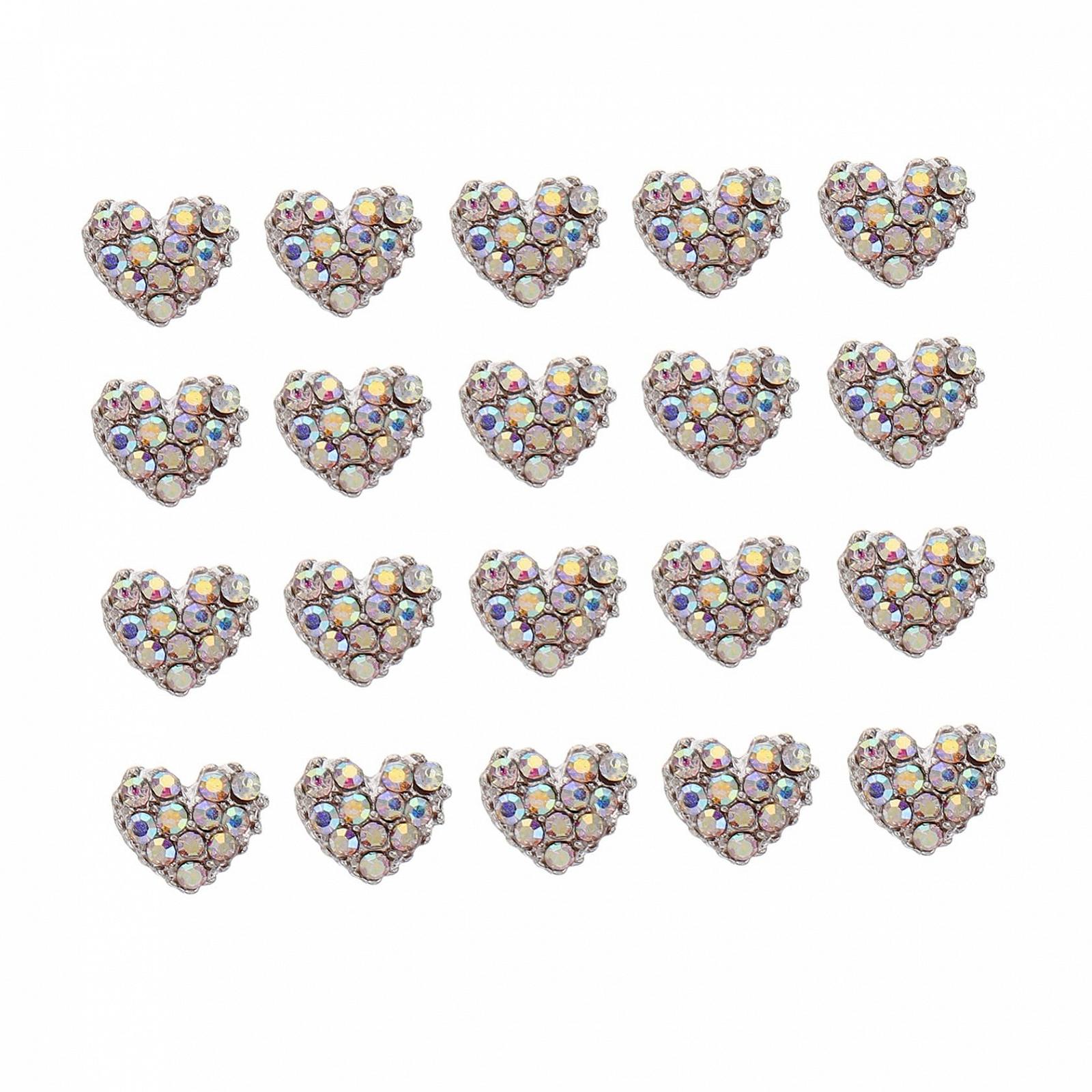Стрази для нігтів Прикраса Серце PLAFOPE, фото №1