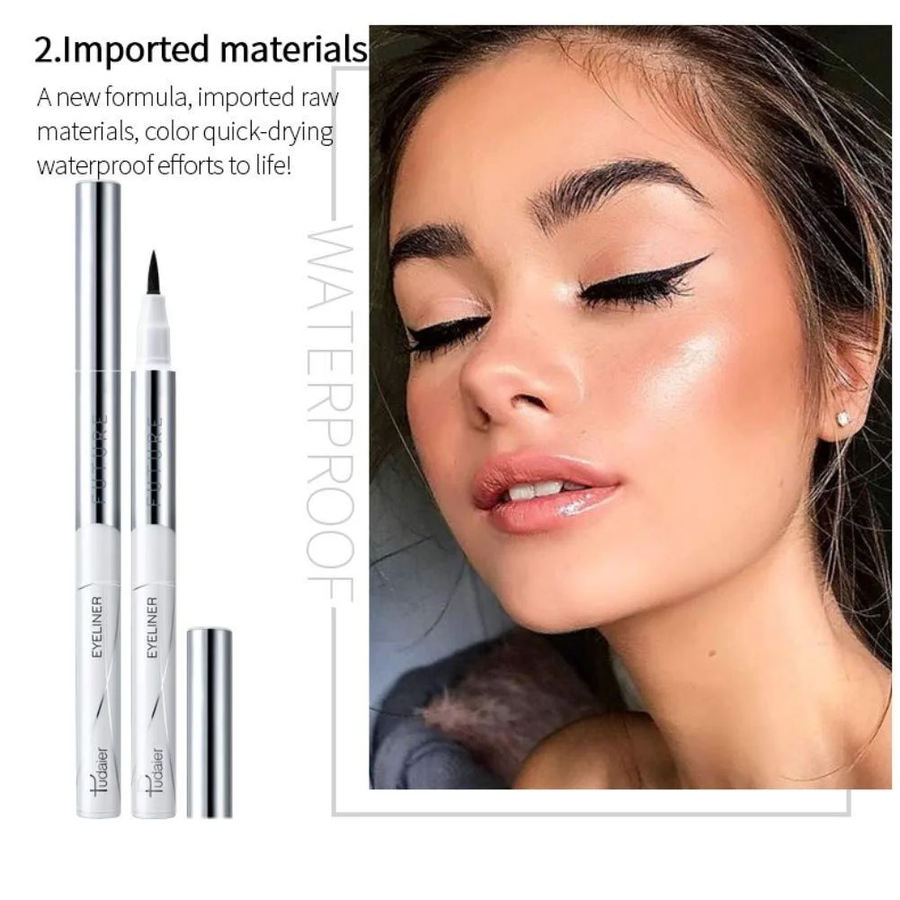 Рідка Підводка для очей ColorfulLaVie, водостійка, потостійка, довговічна, легко фарбується, фото №6