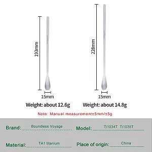 Ложка кофейная Titan Boundless Voyage Ti1034T+Ti1035T, 19,3/22,8 см, для латте, эспрессо, горячего шоколада, десерта synthetic.ua - Фото 1