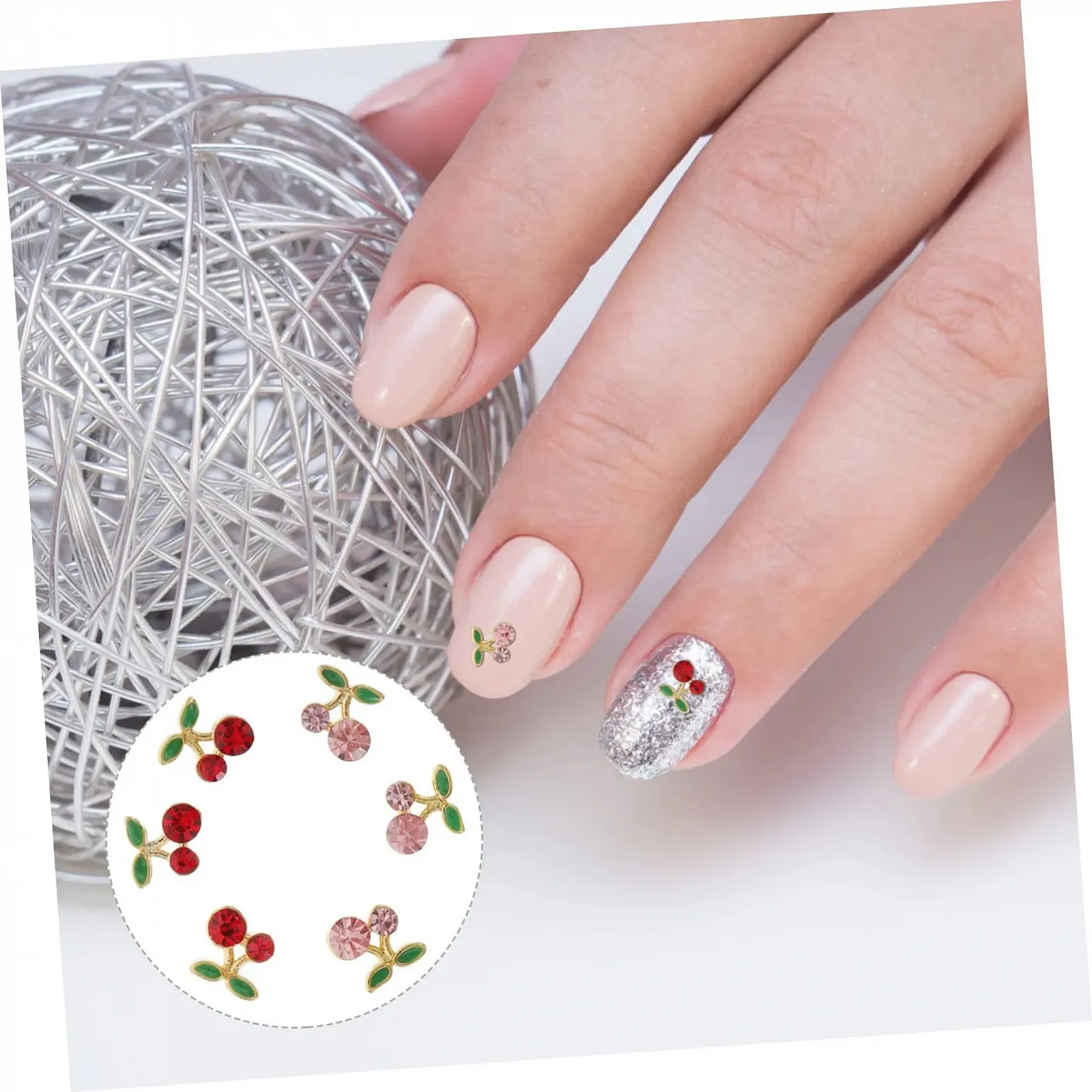 Наклейки для ногтей Healvian Вишня 3D, фото №9