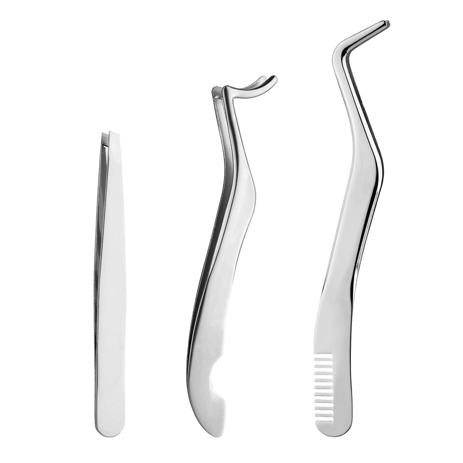 Набір Eyelash Applicator Сталеві пінцети Додатки для вій Сріблястий, фото №1