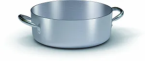 Кастрюля низкая Ballarini 7016 24 см алюминиевая с двумя ручками - Фото 1