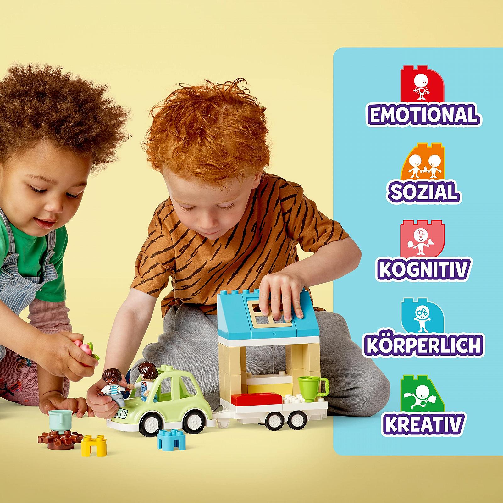 Набір LEGO DUPLO Дом на колесах та місто Вітряк, електромобіль, фото №4