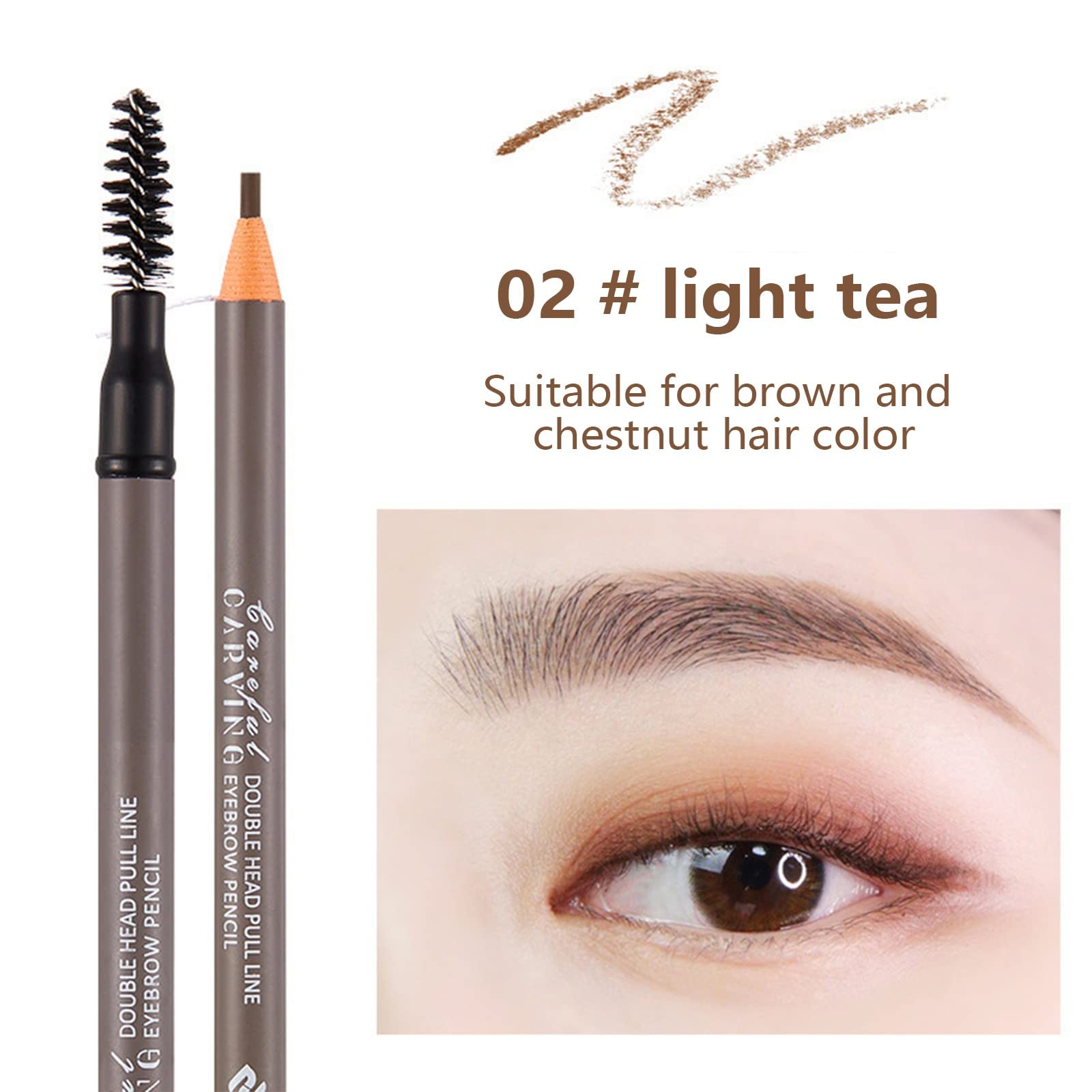 Олівець для брів Double Headed Водостійкий Довговічний, фото №2