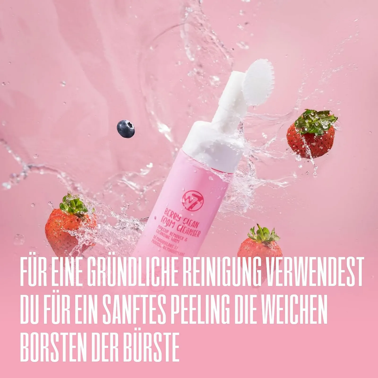 Бальзам для вмивання та зволожуюча пінка W7 Berry Clean М'яко видаляє макіяж, бруд та забруднення, фото №4 Бальзам для вмивання та зволожуюча пінка W7 Berry Clean М'яко видаляє макіяж, бруд та забруднення, фото №4