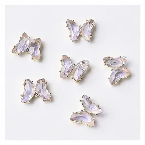 Прикраса для нігтів Метелик Crystal and Metal 3D Rhinestone Colourful (Колір: 10-100шт) - Фото 1