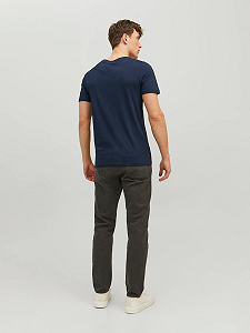 Футболка Jack & Jones LOGO TEE SS O-NECK NOOS 12151955 Темно-синій XL synthetic.ua - Фото 1