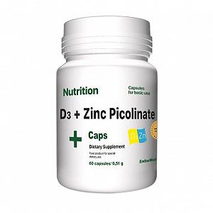 Витамины и минералы EntherMeal D3 Zinc Picolinate 60 капсул - Фото 1