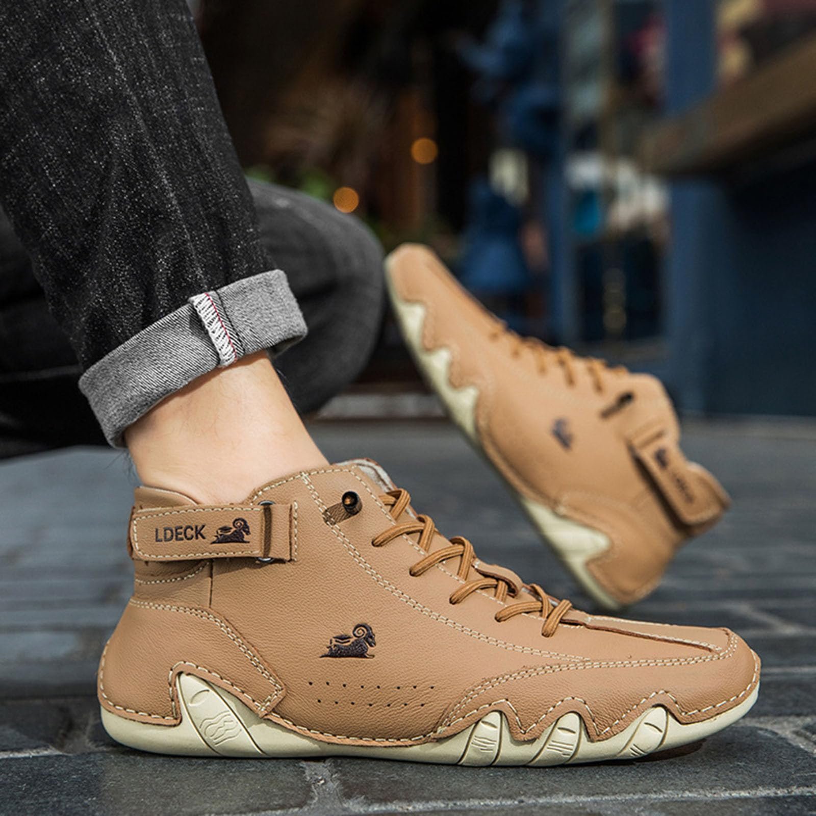 Черевики Barefoot шкіряні високі Alpaca Cowboy італійські водонепроникні, фото №5