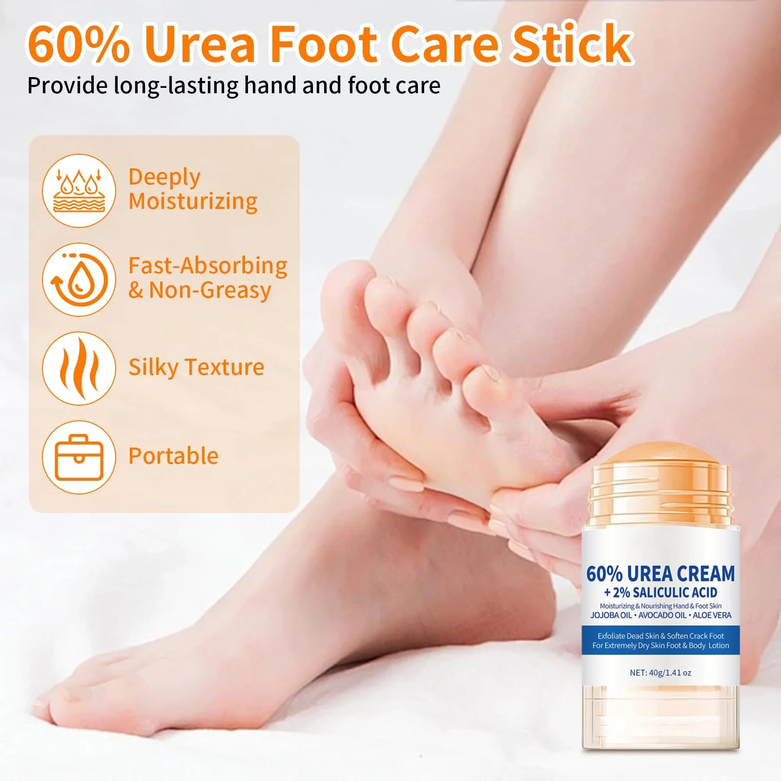 Крем для ног Urea 60% стик с мочевиной и средством для удаления мозолей 2 шт., фото №3 Крем для ног Urea 60% стик с мочевиной и средством для удаления мозолей 2 шт., фото №3