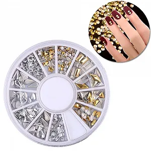 3D Декор для ногтей Патч Металлические аксессуары для ногтей Металлические стержни Заклепки для ногтей, 5 шт synthetic.ua - Фото 1