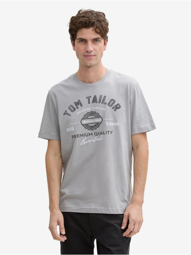 Футболка Tom Tailor LOGO TEE MEN'S 1037735-32917 Серая XL, фото №1
