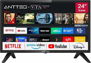 Телевізор 24" Antteq AV24H3 / HD / 60 Гц / VA / Smart TV / Wi-Fi / T2 - Фото 1