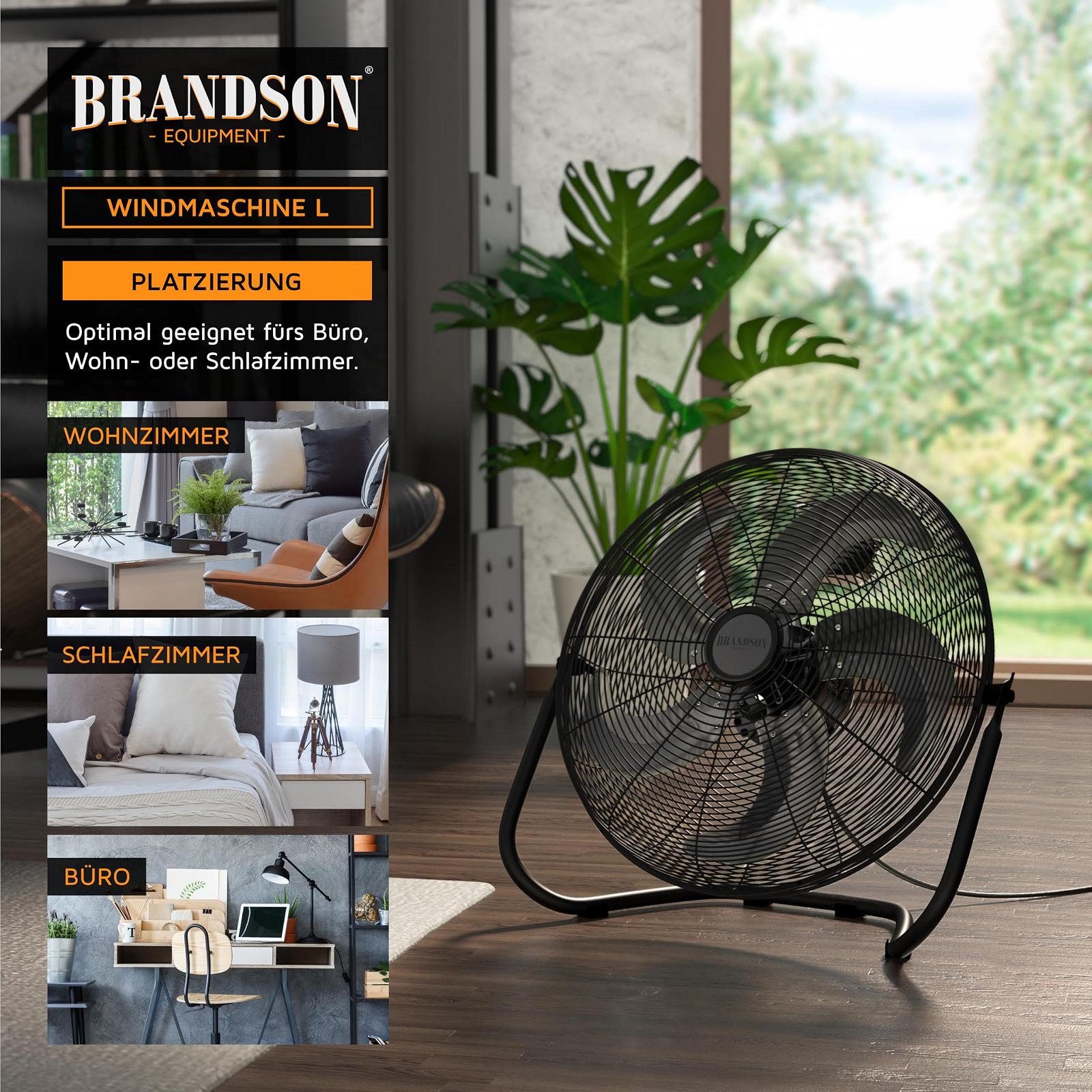 Вентилятор Brandson, большая ветряная машина, черный, фото №5