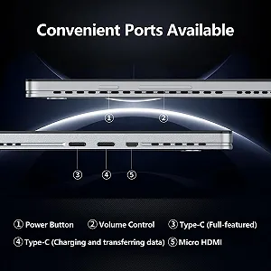 Сенсорный ноутбук 14" NIAKUN Funbook 2 en 1 Intel N100 RAM 16GB SSD 512GB Windows 11 Pro Алюминиевый корпус synthetic.ua - Фото 1