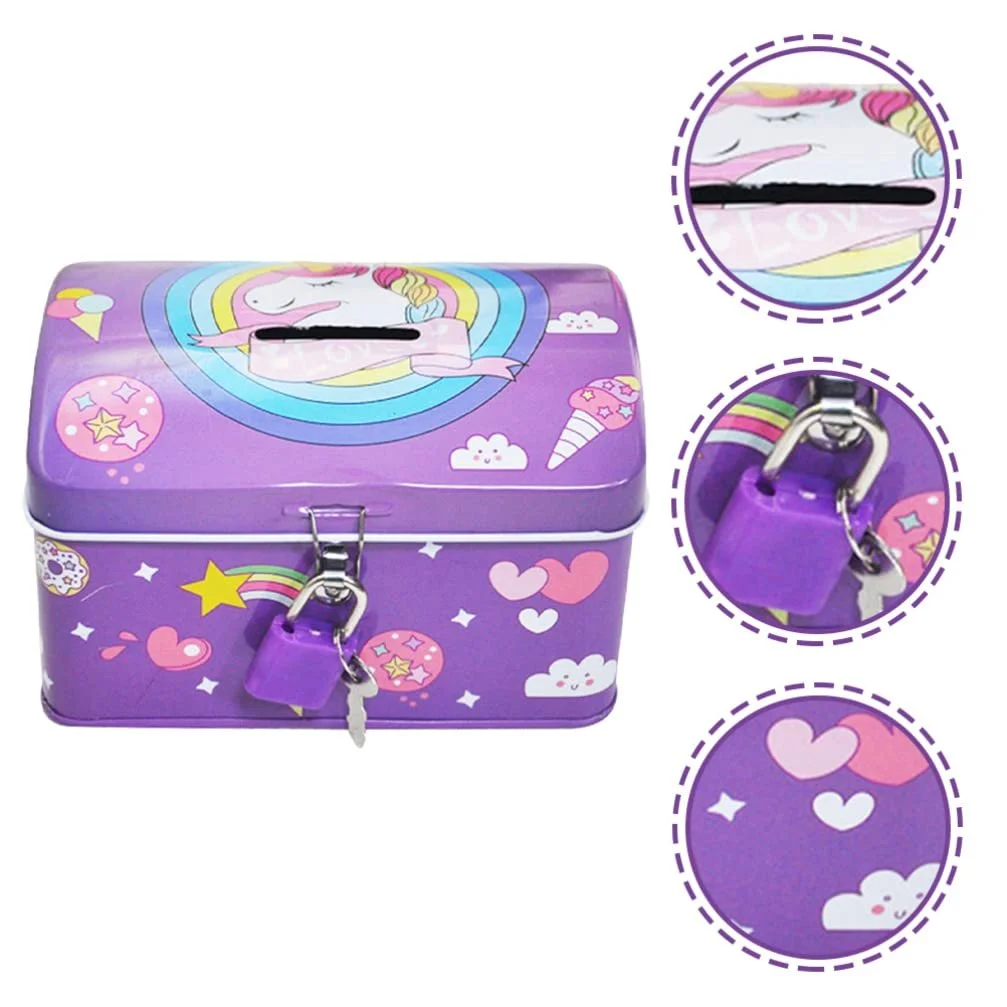 Скарбничка Toddmomy Unicorn металева з замком та ключем, фото №9