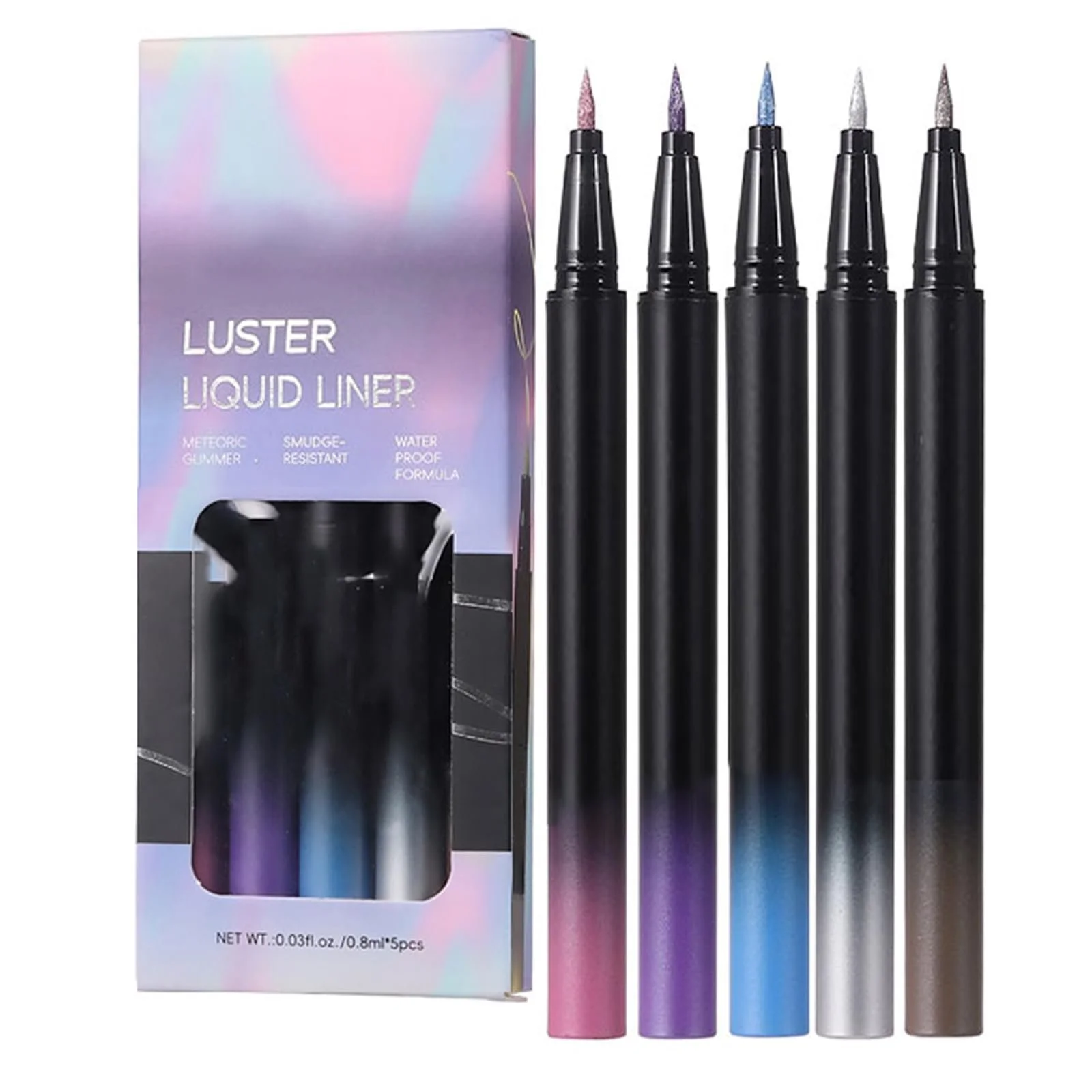 Підводка для очей Glitzernde Liner Auffälliges Mehrfarbiges 5-компонентний набір водостійка, фото №7 Підводка для очей Glitzernde Liner Auffälliges Mehrfarbiges 5-компонентний набір водостійка, фото №7